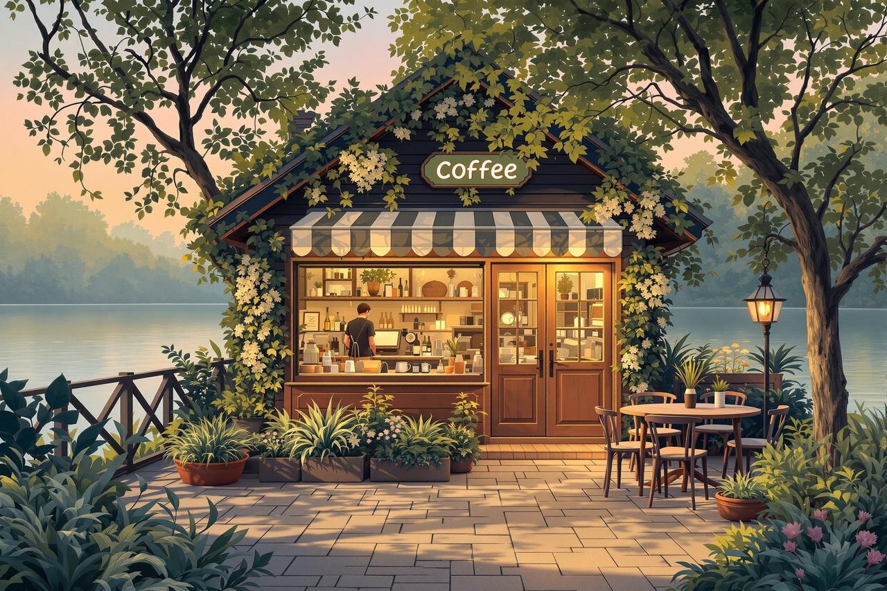 日漫网止 - 河畔咖啡屋